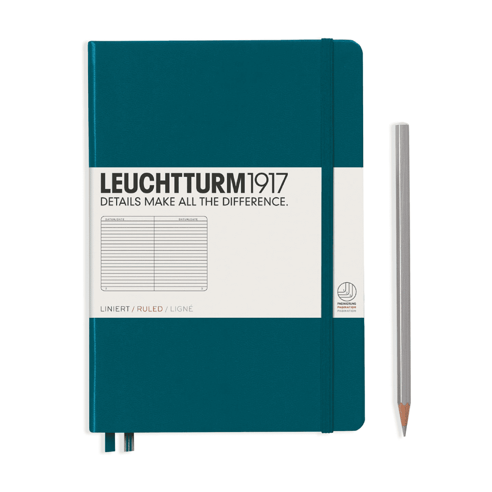 Блокнот "Leuchtturm1917. Classic", А5, 251 листов, линейка, тихоокеанский зеленый