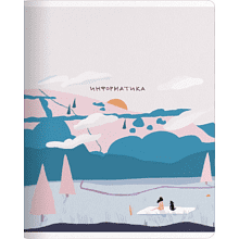 Тетрадь предметная "Moments информатика", A5, 48 листов, клетка, скоба сбоку, разноцветный