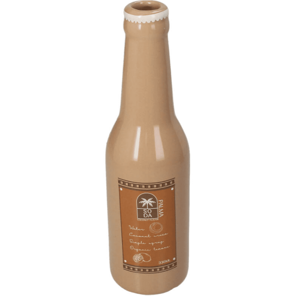 Ваза "Soda Bottle Palma Fine", фаянс, коричневый - 2
