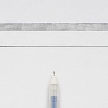 Ручка гелевая "Gelly Roll Glaze", 0.6 мм, прозрачный, стерж. серебристый
