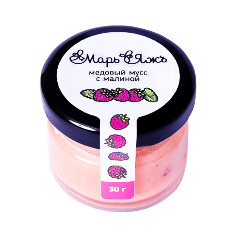 Медовый мусс "МарьЯжъ" с малиной, 30 гр 