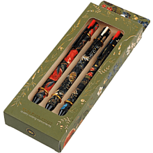 Набор гелевых ручек "Click.Flora", 0.38 мм., ассорти, черный, 3 штук