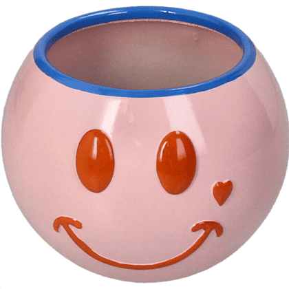 Кашпо "Smiley", полистоун, розовый