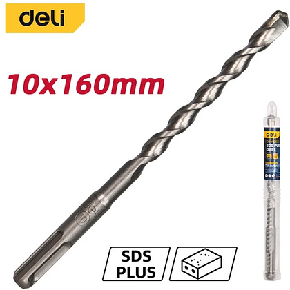 Бур по бетону Deli YS EDH-Y101600, 10x160 мм, SDS-PLUS - 2 Бур по бетону Deli YS EDH-Y101600, 10x160 мм, SDS-PLUS - 2