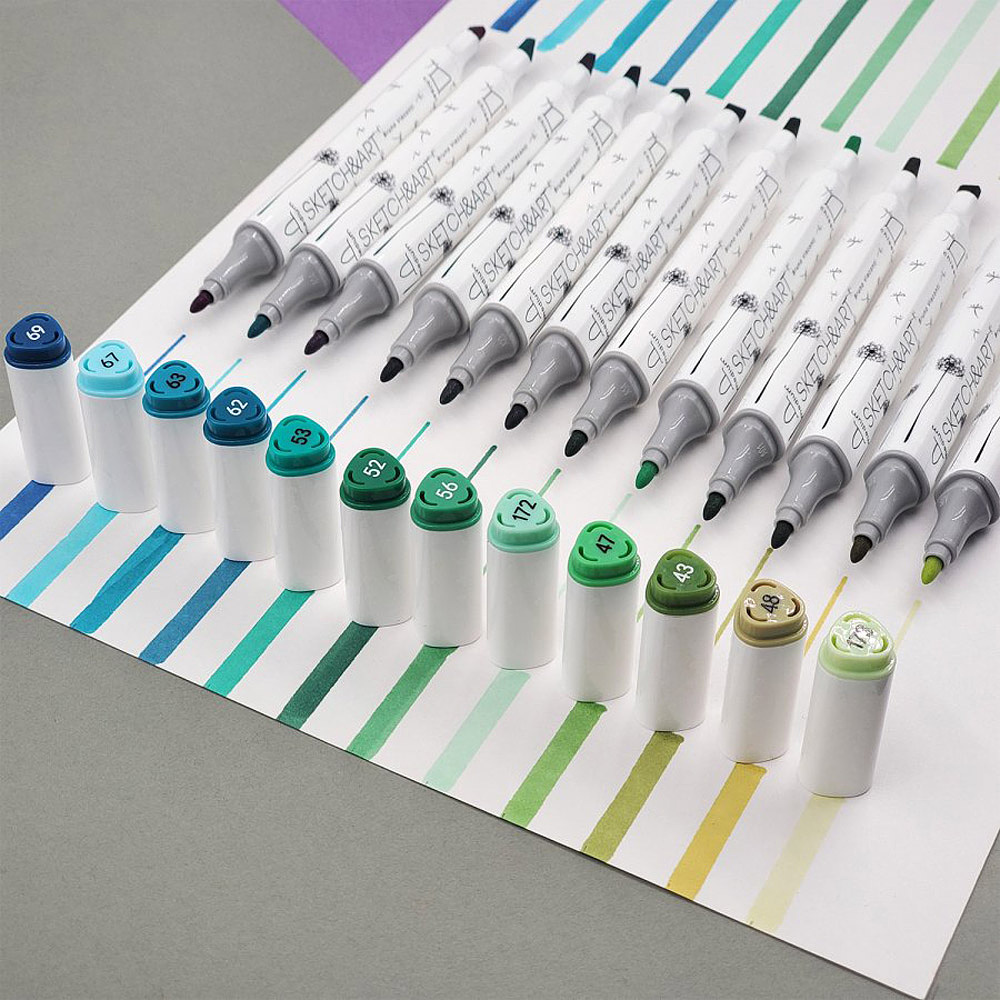 Набор двусторонних маркеров для скетчинга "Sketch&Art", 48 цветов - 6