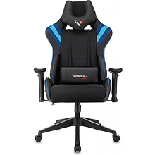 Кресло игровое Zombie VIKING 4 AERO, экокожа, ткань, пластик, черный, синий