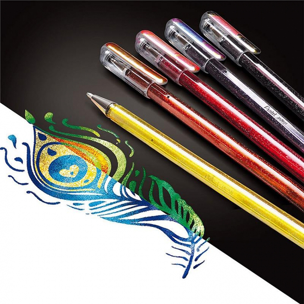 Ручка гелевая "Dual Metallic", 1.0 мм, светло-зеленый, стерж. светло-зеленый - 3