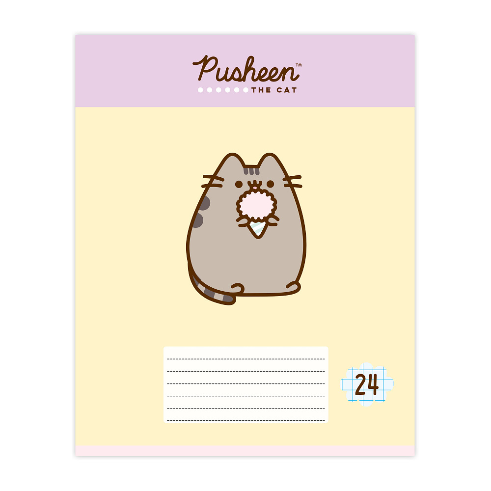 Тетрадь "Pusheen", А5, 24 листов, клетка, ассорти - 5