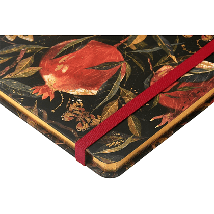 Еженедельник недатированный "Flora. Гранат", А5, 144 страниц, линованный, черный, красный - 3