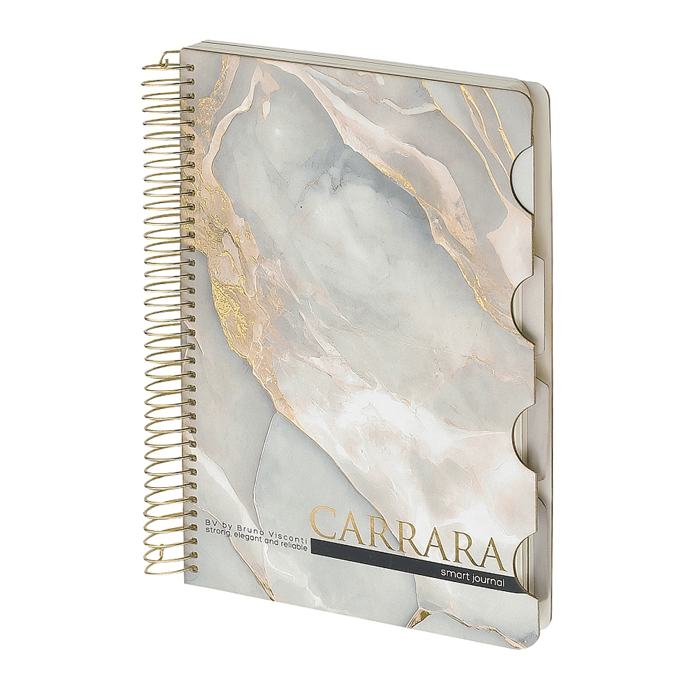 Книга записная "Carrarra", В5, 120 листов, клетка, линейка, точка, белый