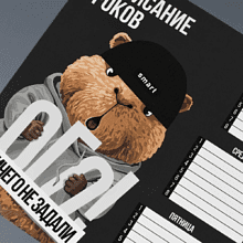 Расписание уроков "Капибара в шапке", А4, серый, коричневый