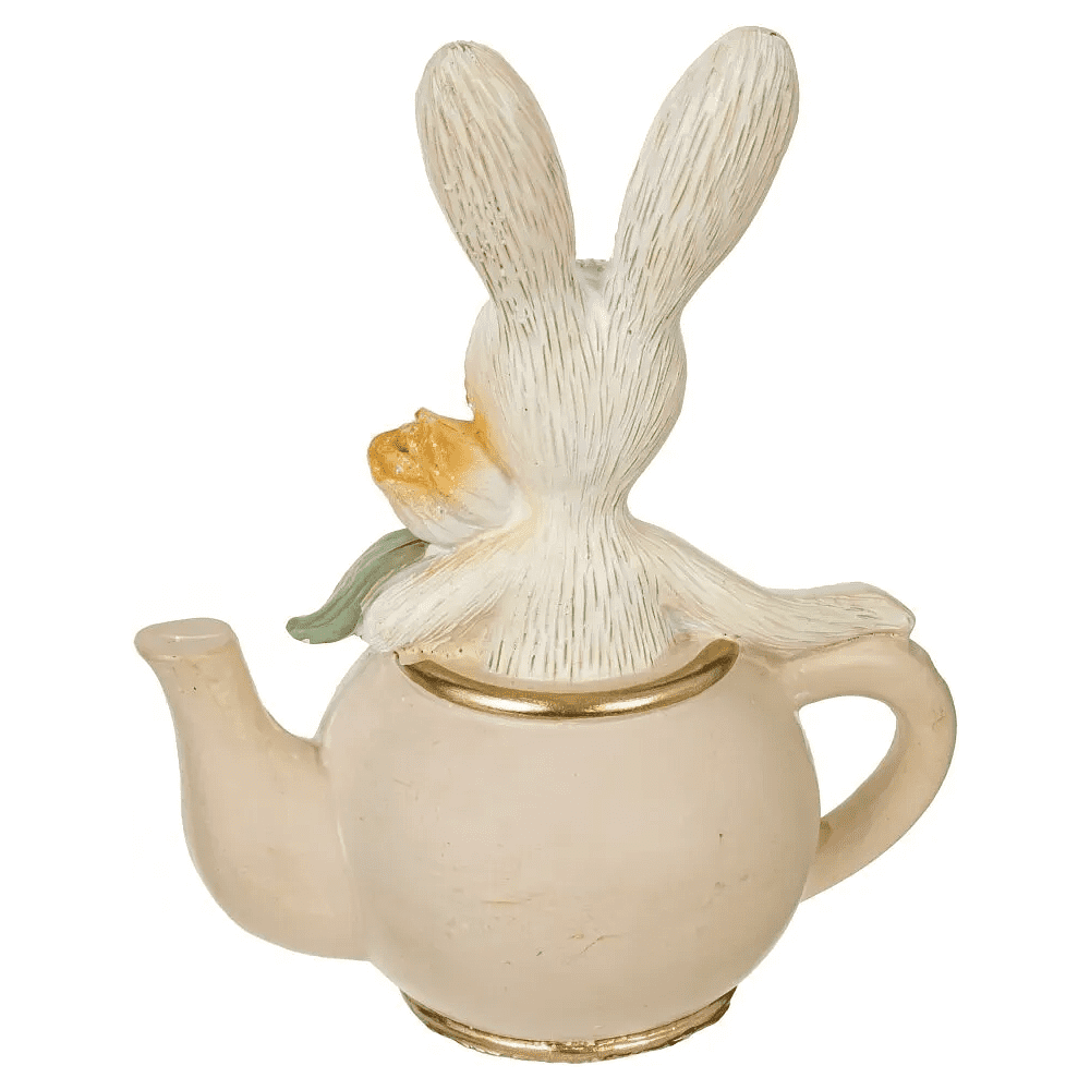 Фигурка "Заяц в чайнике", 8 x 5 x 10 см, бежевый - 3