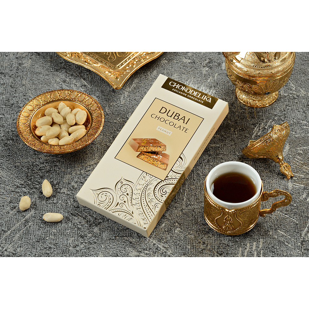 Шоколад молочный "Dubai Peanut", 180 гр, с начинкой арахис - 4