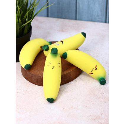 Антистресс "Squishy bead banana", желтый - 7