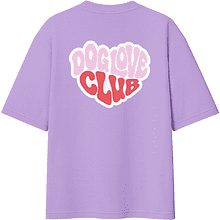 Футболка унисекс "Чихуахуа. Dog love club", XS-S, хлопок, оверсайз, лавандовый