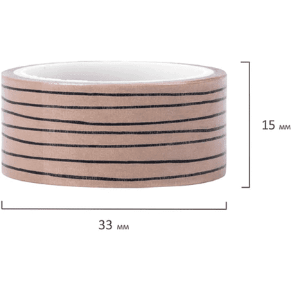 Клейкая лента "Кофейные цвета", 15x3 мм/м, ассорти - 5