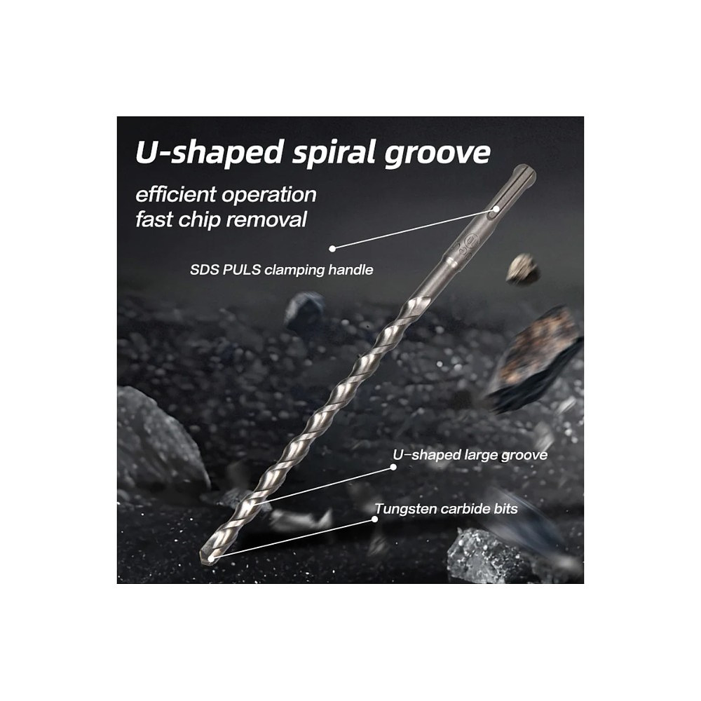 Бур по бетону Deli YS EDH-Y10210, 10x210 мм, SDS-PLUS - 3 Бур по бетону Deli YS EDH-Y10210, 10x210 мм, SDS-PLUS - 3