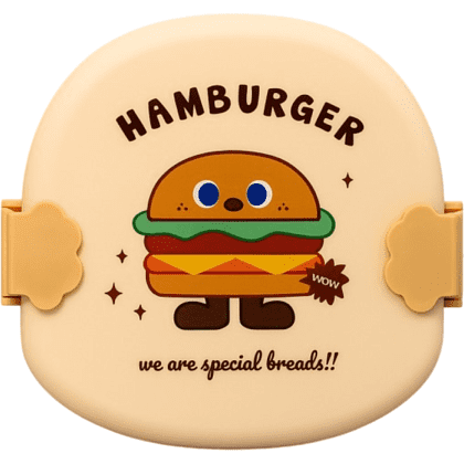 Контейнер для еды "Hamburger", пластик, бежевый