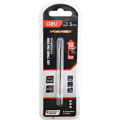 Сверло по металлу Deli RS EDH-MHZ025-E4, 2.5 мм, DIN 338, HSS-TiN - 2 Сверло по металлу Deli RS EDH-MHZ025-E4, 2.5 мм, DIN 338, HSS-TiN - 2