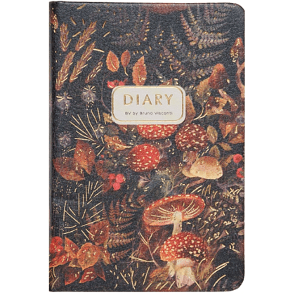 Ежедневник недатированный "Flora. Forest Fairy Tale", А7, 416 страниц, черный, красный