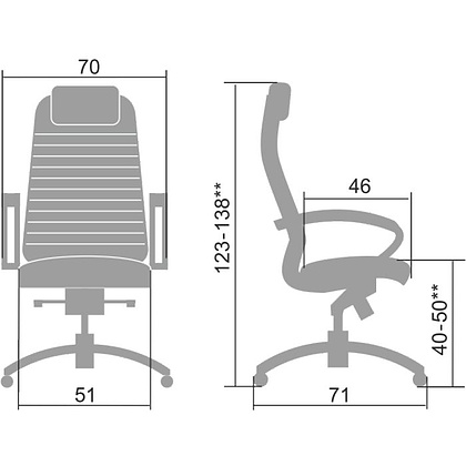 Кресло для руководителя "Samurai KL-1.04", экокожа, металл, черный - 5