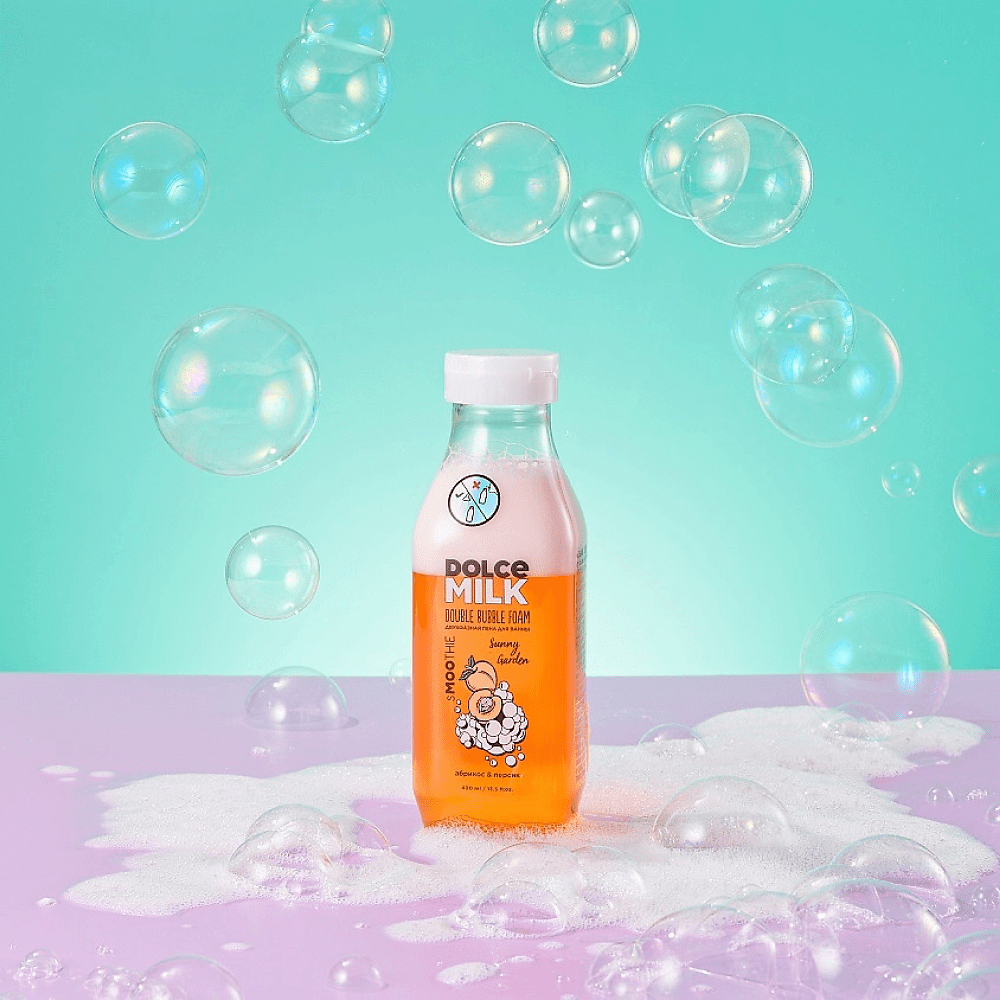 Пена для ванны двухфазная "DOLCE MILK", 400 мл, абрикос и персик - 2