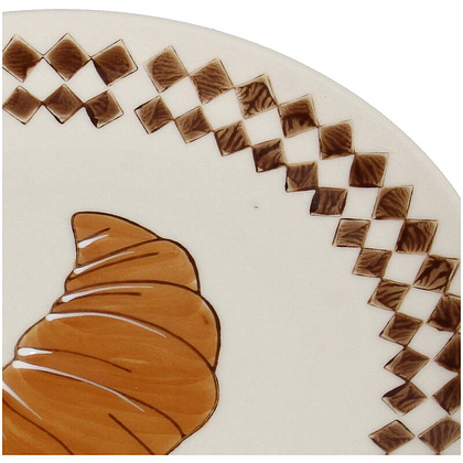 Тарелка керамическая "Croissant", 20.5x20.5 см, коричневый - 2