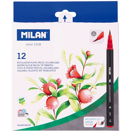 Фломастеры Milan, 12 шт, -50%