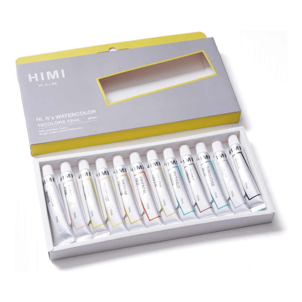 Краски акварельные "Himi Miya", 12 цветов, тубы - 7