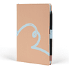 Блокнот "Doodle light blue paper", А5, 96 листов, оранжевый, срез голубой - 3