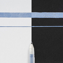 Ручка гелевая "Gelly Roll Metallic", 1.0 мм, прозрачный, стерж. синий