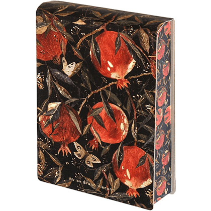 Блокнот "Flora. Гранат", A6, 250 листов, нелинейный, склейка сверху, черный, красный