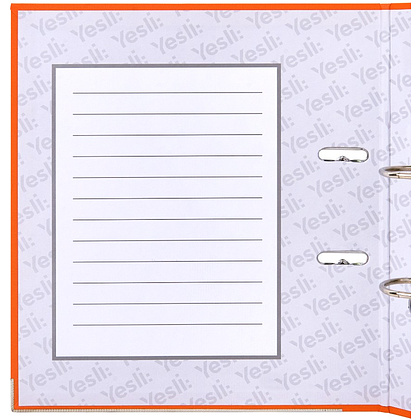 Папка-регистратор "Yesli:", А4, 75 мм, ПВХ Эко, оранжевый - 5