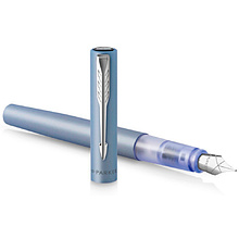 Ручка перьевая Parker "Vector XL Silver Blue", M, серебристый, патрон синий