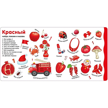 Книга "Изучаем цвета, слова, цифры" - 2