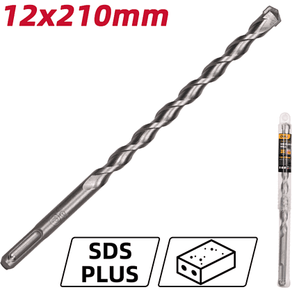 Бур по бетону Deli YS EDH-Y12210, 12 x 210 мм, SDS-PLUS - 2 Бур по бетону Deli YS EDH-Y12210, 12 x 210 мм, SDS-PLUS - 2