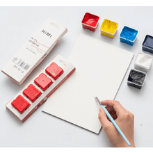 Краски гуашевые "Himi Jelly Cup", белила титановые, набор рефилов 4 шт., 30 мл.