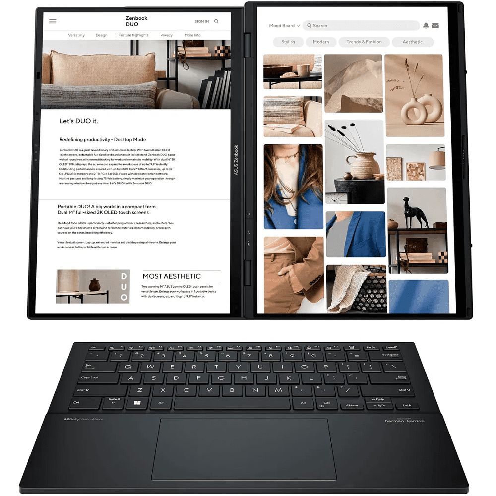Ноутбук ASUS Zenbook Duo UX8406CA-QL080W, 16GB, 1TB, W11H, черный  - 5