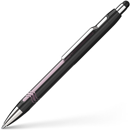 Ручка шариковая автоматическая "Schneider Epsilon Touch", черный, розовый, стерж. синий