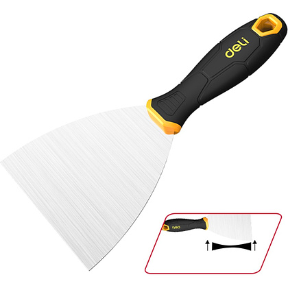 Шпатель нержавеющий 100 мм Deli YS EDL-HD4, 2-х компонентная ручка - 2