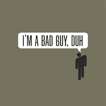 Футболка оверсайз «I’m a bad guy» унисекс, хаки, M-L