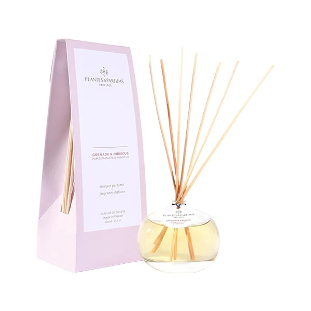 Диффузор ароматический PLANTES&PARFUMS "Pomegranate & Hibiscus", 100 мл 