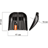 Лопата снеговая Amigo, 410x410, морозостойкий полипропилен, ребра жесткости, стальной черенок, D-образная рукоятка, черная - 5