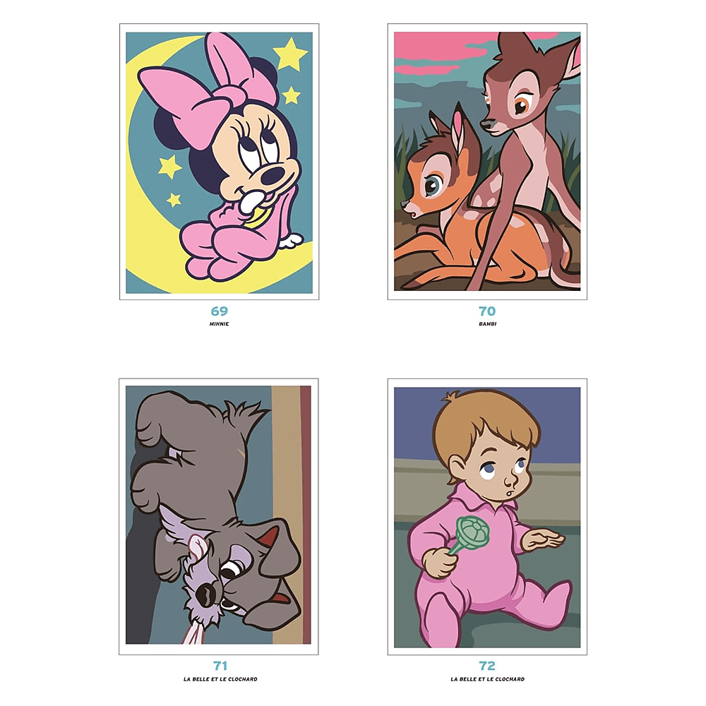 Раскраска по номерам на французском языке "Coloriages mystères Disney - Babies" - 6