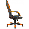 Кресло игровое Бюрократ "Zombie GAME 16", ткань, экокожа, пластик, черный, оранжевый - 3