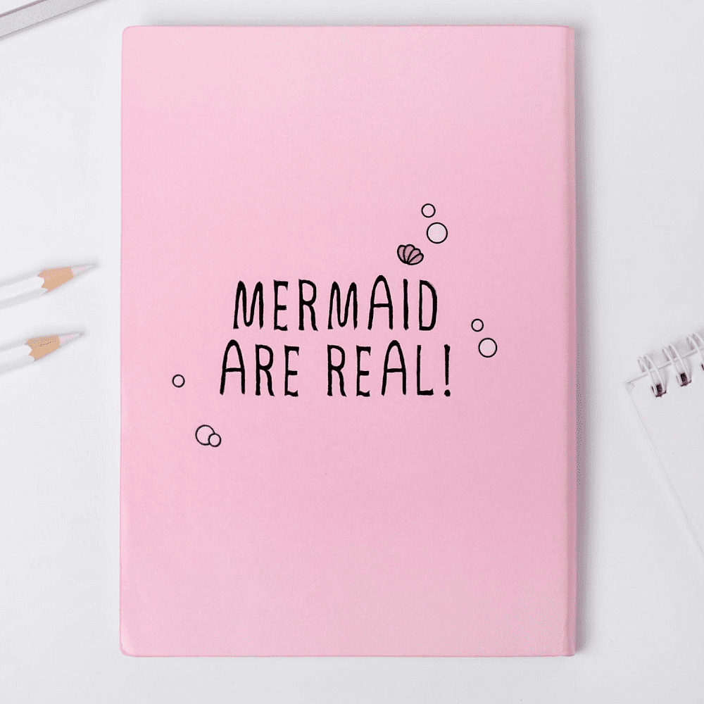 Ежедневник недатированный "I am a mermaid", А5, 192 страницы, розовый - 6