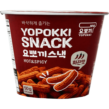 Снек из рисовой муки "Yopokki. Hot&Spicy", остро-пряные, 50 гр