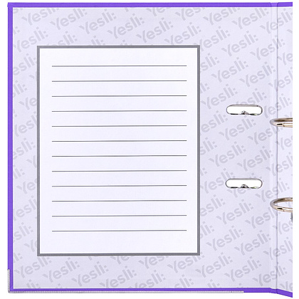 Папка-регистратор "Yesli:", А4, 50 мм, ПВХ Эко, фиолетовый - 7