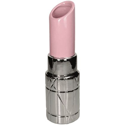 Ваза "Lipstick", фаянс, розовый, серебристый