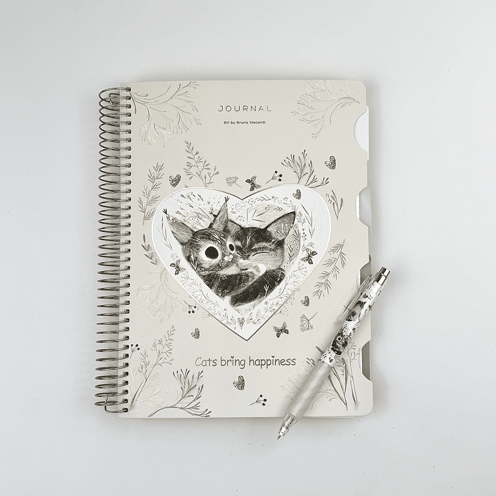 Книга записная  "Love me", В5, 120 листов, клетка, линейка, точка, бежевый - 9